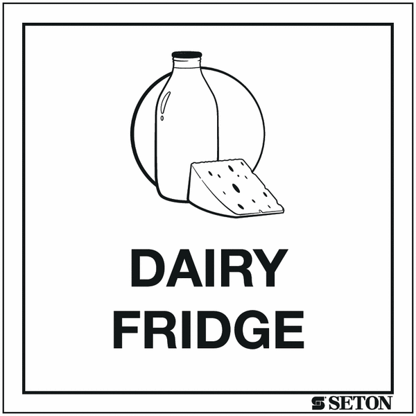 Dairy Fridge Sign (With Symbol)