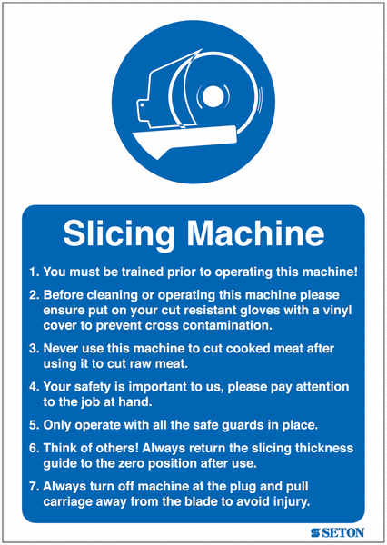 Slicing Machine Sign (With Symbol)