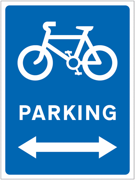 Cycle Parking Arrow Sign for Car Parks