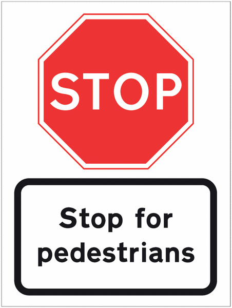STOP for Pedestrians Sign