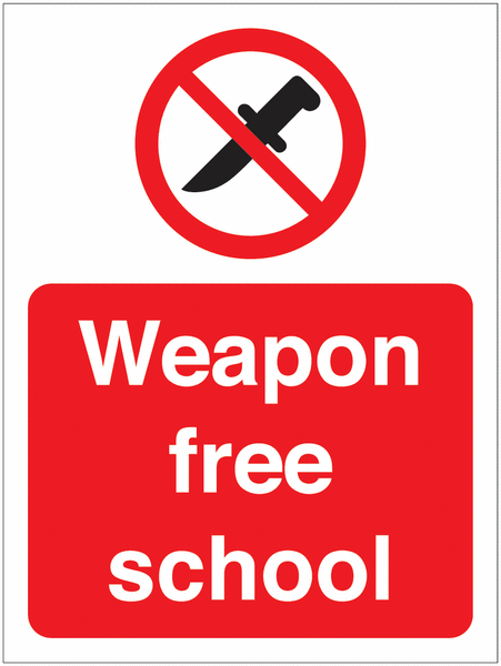 Weapon Free School Sign