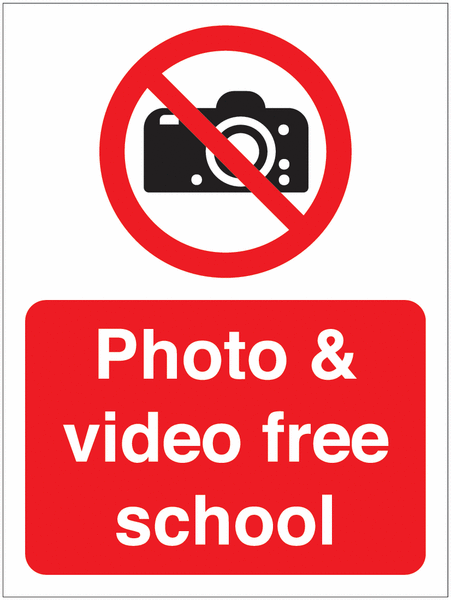 Photo and Video Free School Sign