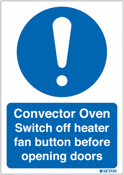 Convector Oven Switch Off Heater Sign