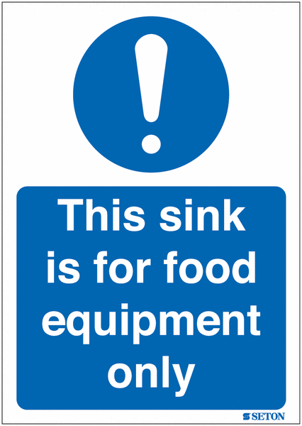 This Sink Is For Food Equipment Only Sign