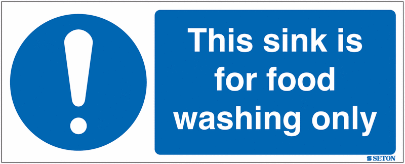 This Sink Is For Food Washing Only Sign