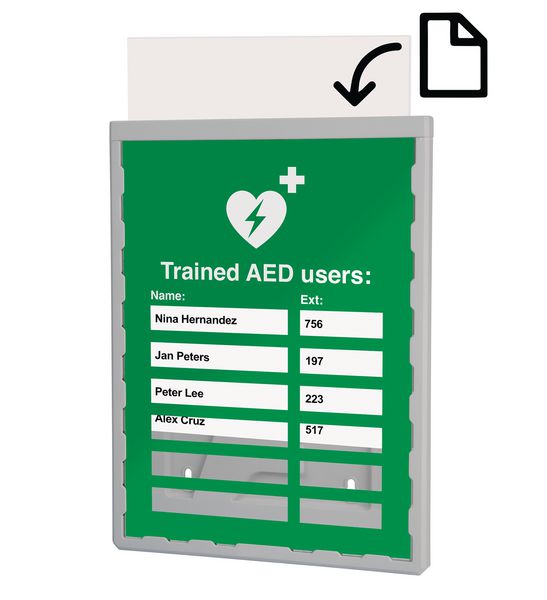 Update Sign Holders - Trained AED users: