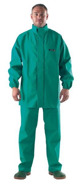 Chemical Resistant Green Jacket PVC Coated Fabric