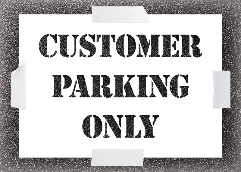 Reusable Stencil - Customer Parking Only
