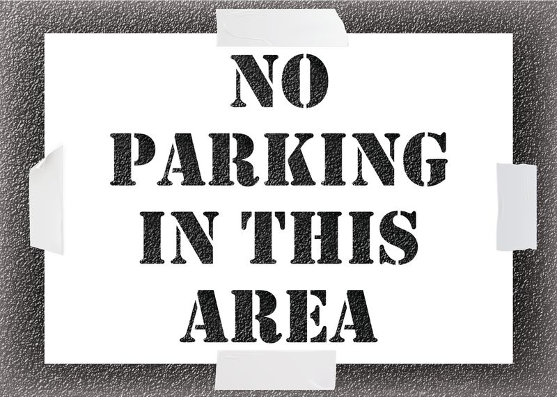 Reusable Stencil - No Parking In This Area