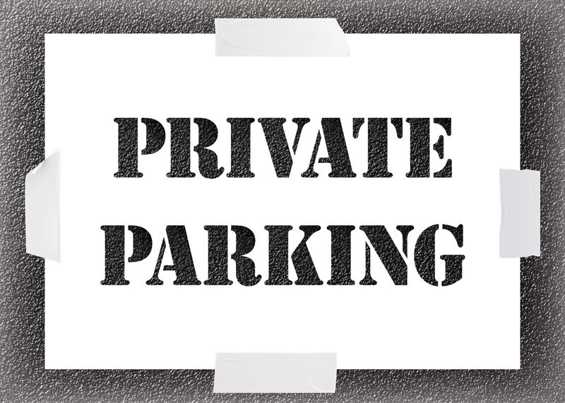 Reusable Stencil - Private Parking