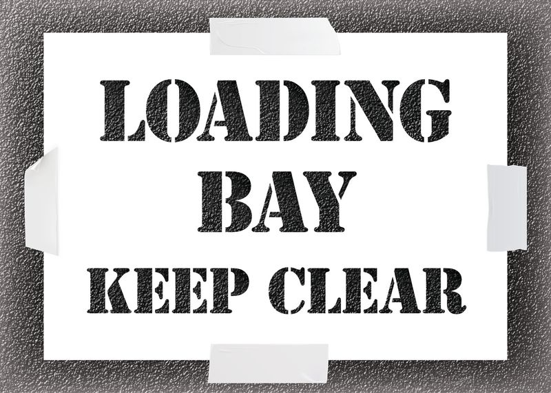 Reusable Stencil - Loading Bay Keep Clear