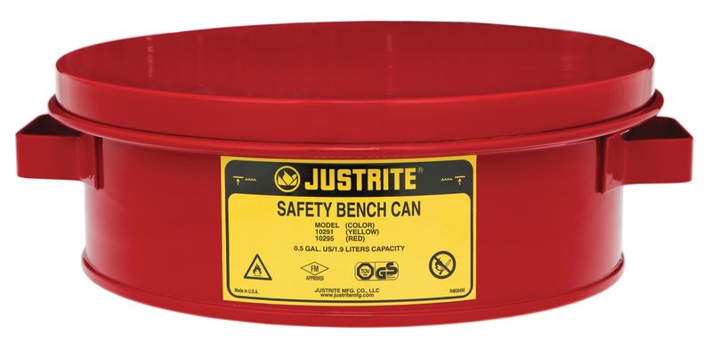 Justrite Flammable Liquid Bench Cans