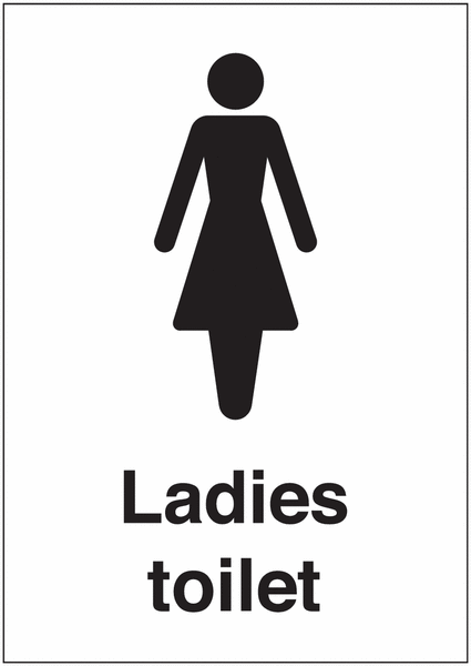 Ladies Toilet (Symbol) Sign