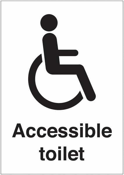 Disabled Accessible Toilet Sign