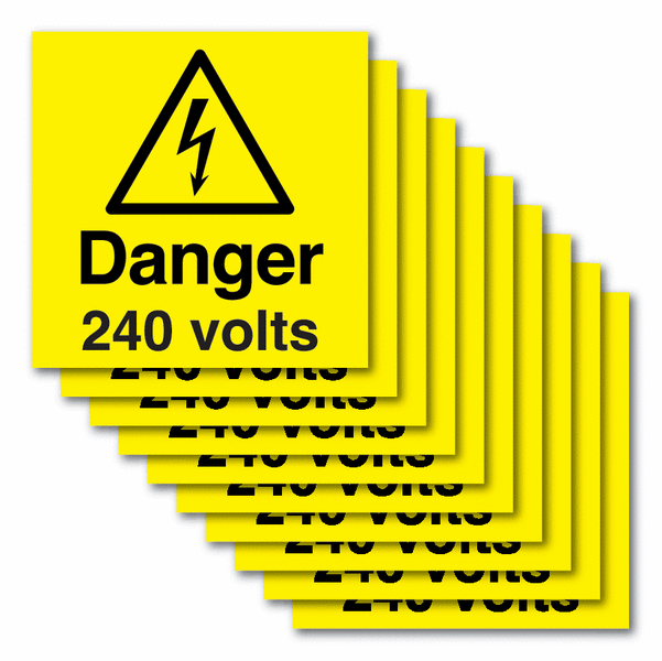 Danger 240 Volts - On-The-Spot Electrical Safety Labels