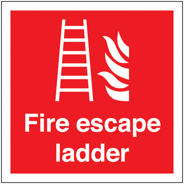 Fire Escape Ladder Sign