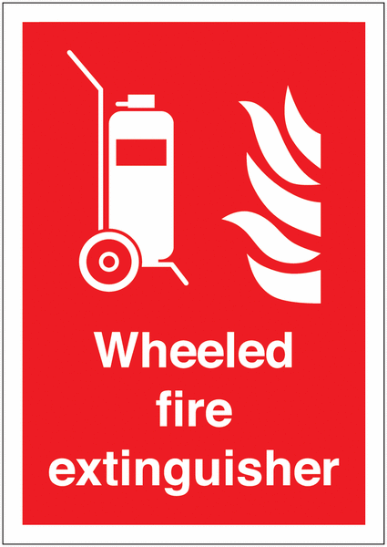 Wheeled Fire Extinguisher Sign