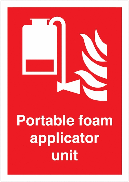 Portable Foam Applicator Unit Sign