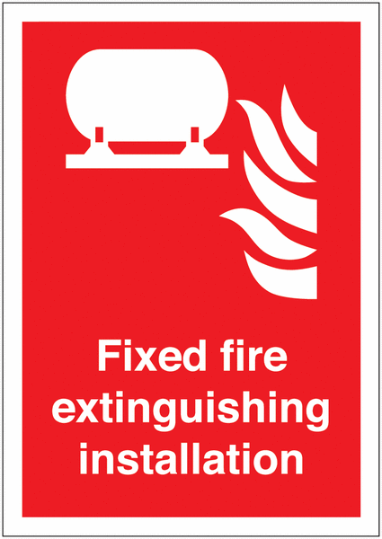Fixed Fire Extinguishing Installation Sign