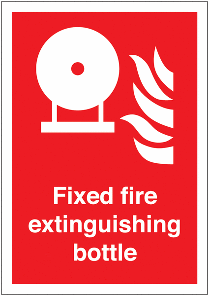 Fixed Fire Extinguishing Bottle Sign