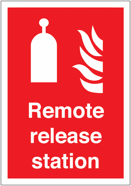 Remote Release Station Sign