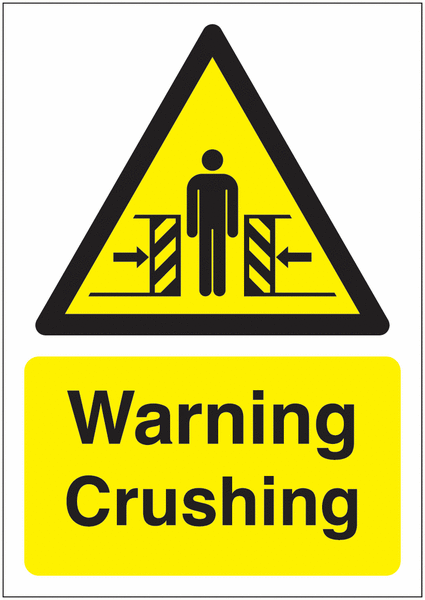 Warning Crushing Sign