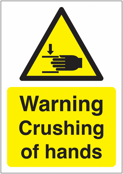 Warning Crushing Of Hands Sign