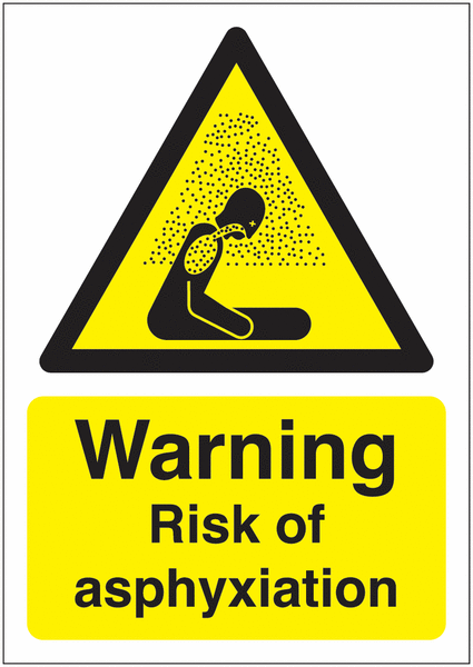 Warning Risk Of Asphyxiation Sign