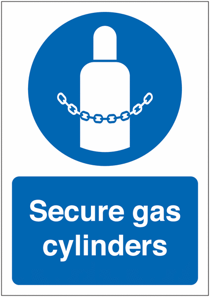 Secure Gas Cylinders Sign