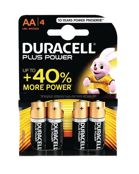 Duracell Plus Batteries - AA, AAA, C, D, and PP3