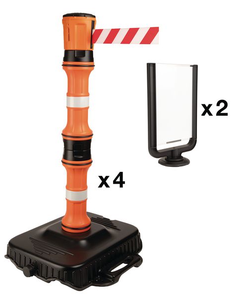 Seton EasyExtend Retractable Barrier Head, Post & Base and Sign kit