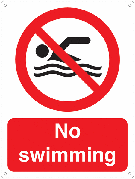 No Swimming - Vandal-Resistant Sign