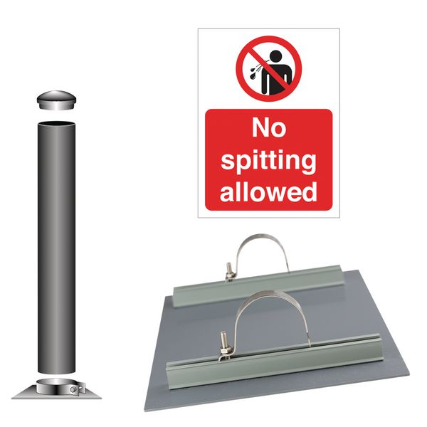 No Spitting Allowed - Sign Installation Kit