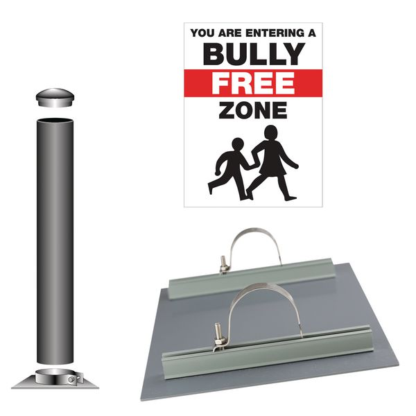 You Are Entering a Bully Free Zone - School Sign Installation Kit