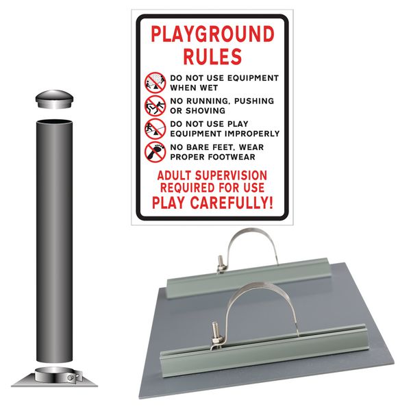 Playground Rules - School Sign Installation Kit