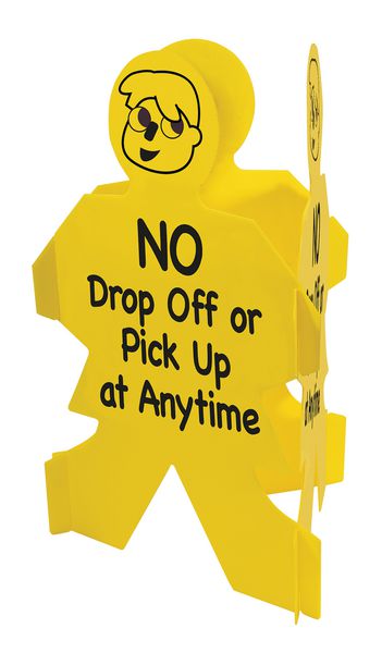 Safety Warning Guardian - No Drop Off or Pick Up at Anytime