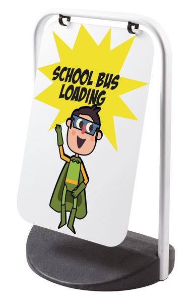 School Bus Loading Swinging Carpark Sign