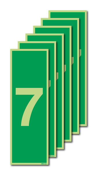 6-Pack Nite-Glo Number 7 Signs
