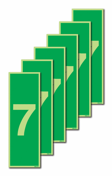 6-Pack Xtra-Glo Number 7 Signs