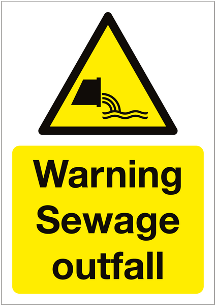 Warning Sewage Outfall Sign
