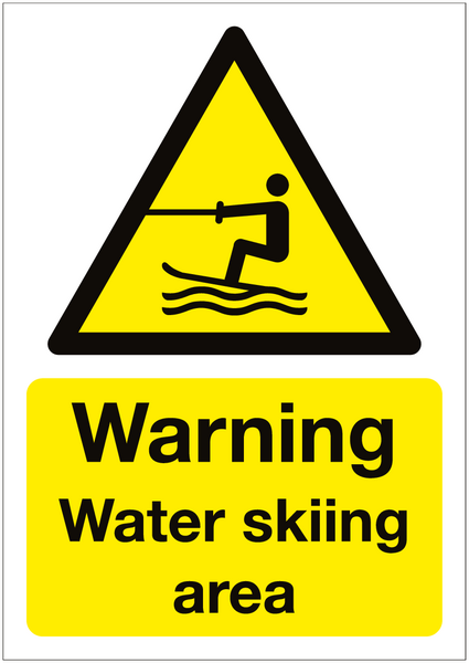 Warning Water Skiing Area Sign