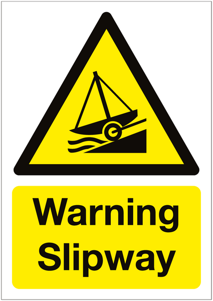 Warning Boat Slipway Sign