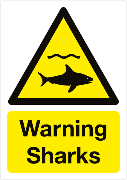 Warning Sharks Sign