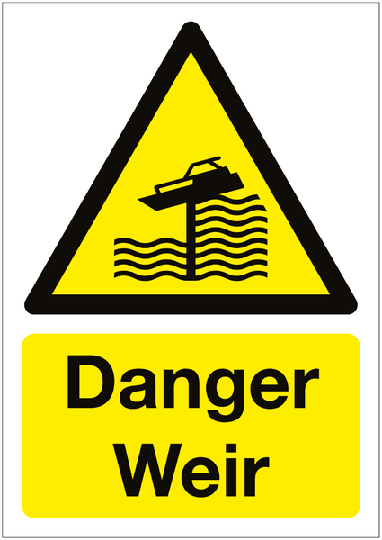 Danger Weir Sign