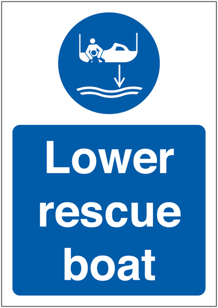 Lower Rescue Boat Sign
