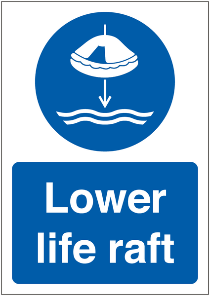 Lower Life Raft Sign