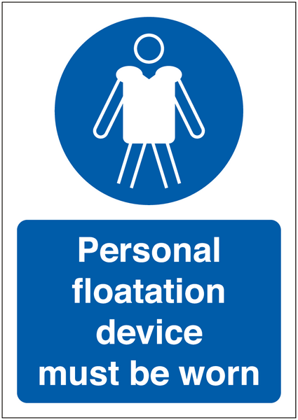 Personal Flotation Device Must Be Worn Sign