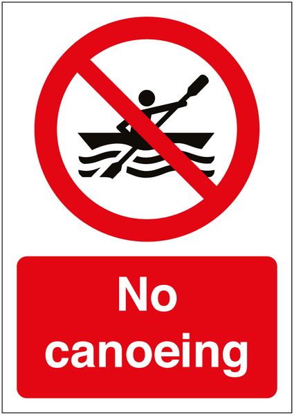 No Canoeing Sign