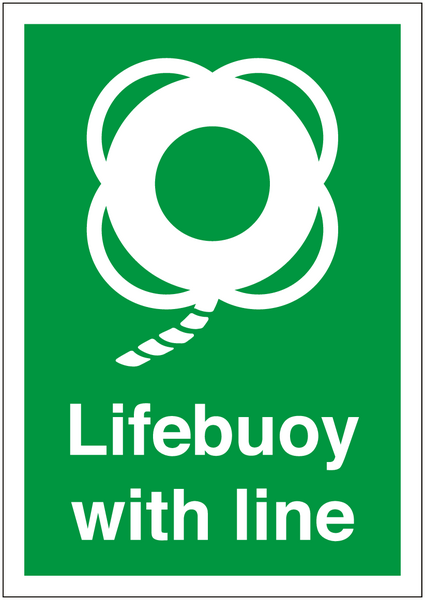 Lifebuoy with Line Sign