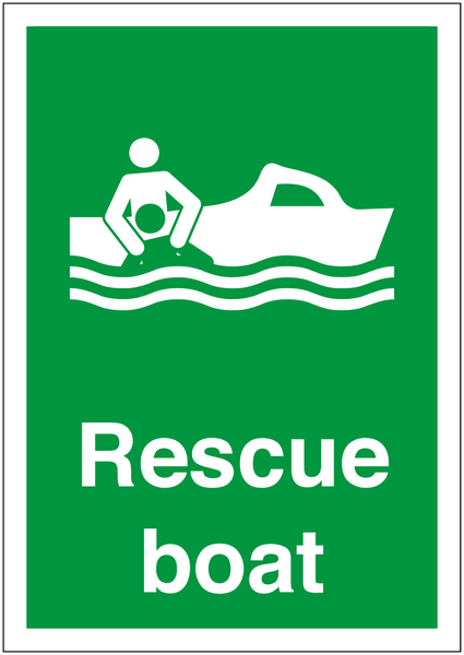 Rescue Boat Sign